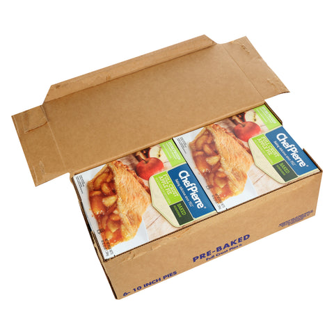Sara Lee Chef Pierre Pre Baked Apple Full Crust Pie, 10 inch -- 6 per case.