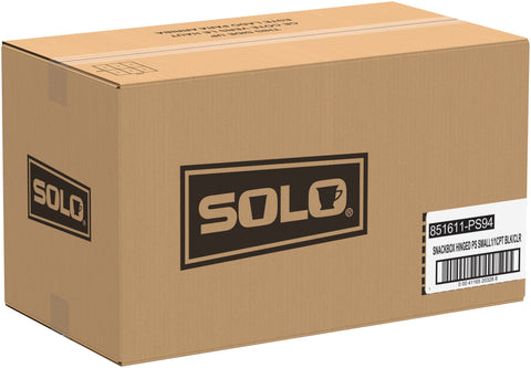 Creative Carryouts® CONTAINER PLASTIC HINGED 1-COMPARTMENT BLACK/CLEAR