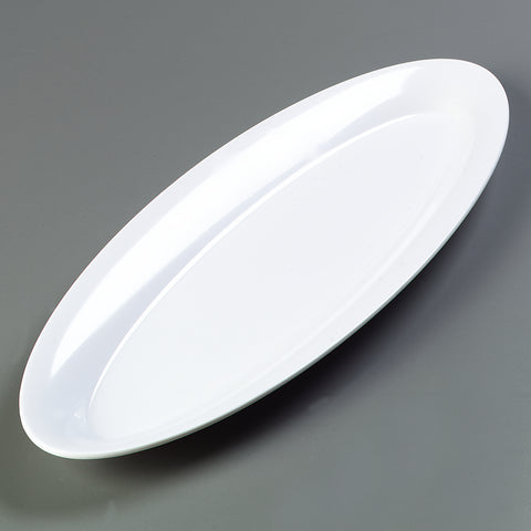 Carlisle PLATTER SALMON DESIGNER DISPLAYWARE™ WIDE RIM WHITE 22X8