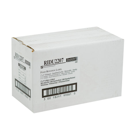 Label Trilingual Item/date/use By Removable Black Sunday 2x2