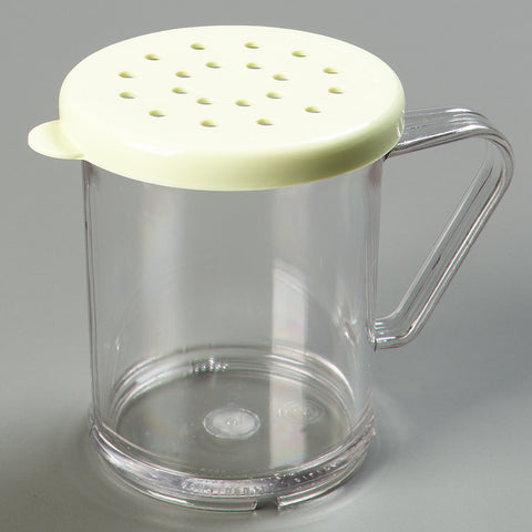 Carlisle SHAKER/DREDGE W/ CHEESE YELLOW LID 1 CUP YELLOW 8 OZ