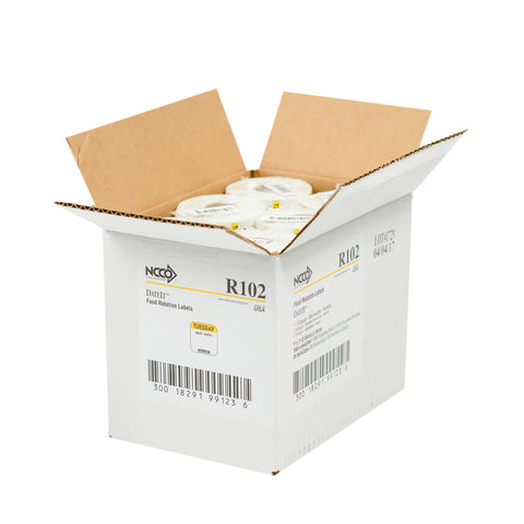 Label Removable Trilingual Yellow Tuesday 1x1