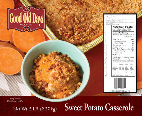 Good Old Days CASSEROLE SWEET POTATO BROWN SUGAR PECAN FZ