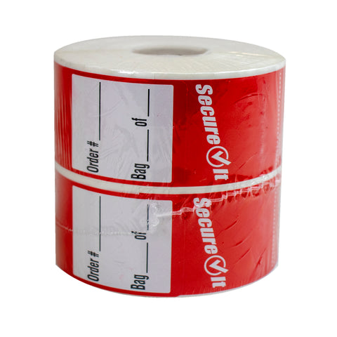 National Checking Secure It Red Permanent Label, 1.5 x 6 inch -- 20 per case