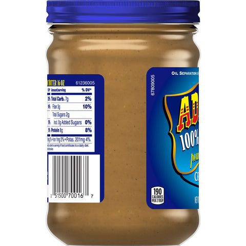 Adams PEANUT BUTTER CREAMY NATURAL