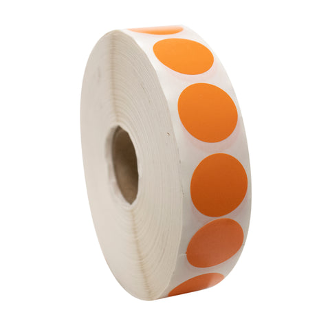 National Checking LABEL CIRCLE PERMANMENT ORANGE 3/4
