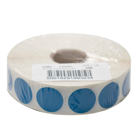 National Checking LABEL REMOVEABLE CIRCLE SOLID BLUE 1