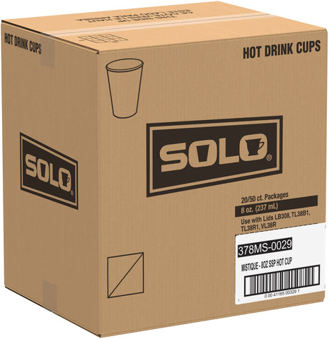 Solo Mistique® CUP PAPER HOT SINGLE SIDED POLY 8 OZ