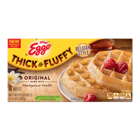 Eggo Thick and Fluffy Original Waffle, 11.6 Ounce -- 8 per case.
