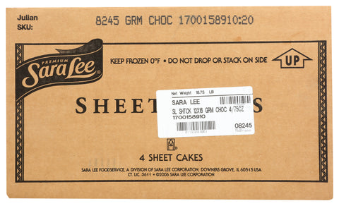 Sara Lee CAKE GERMAN CHOCOLATE ICED SHEET SECONDS 12X6