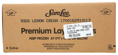 Cake Layer Lemon Cream Premium Un-cut Round 9