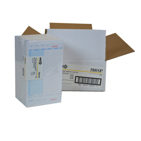 National Checking Company Guest Check Board - 1 Part Blue, 22 Line, 5 x 8.5 inch -- 2000 per case.