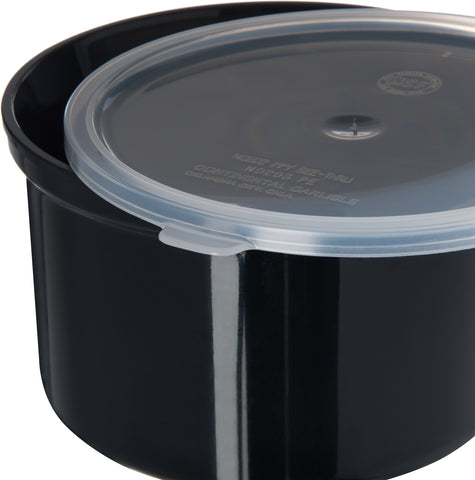 Carlisle CROCK CLASSIC™ W/ LID BLACK 1.5 QT