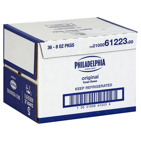 Kraft Philadelphia Original Cream Cheese - Rigid Box, 8 Ounce -- 36 per case.