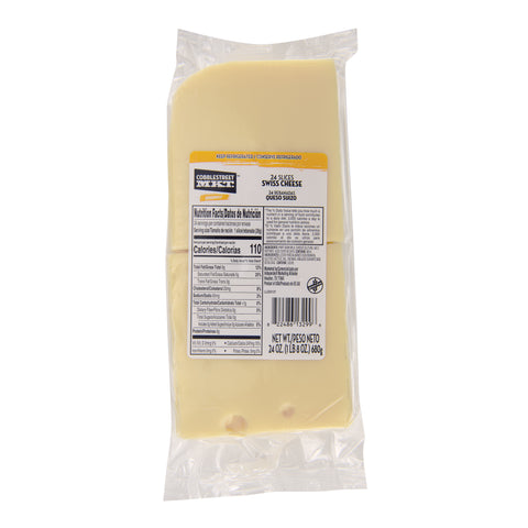 Cobblestreet Market™ CHEESE SWISS SLICED 1 OZ