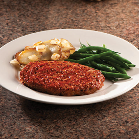Beef Meatloaf Slice With Ketchup Glaze Fc 6 Oz 3325b