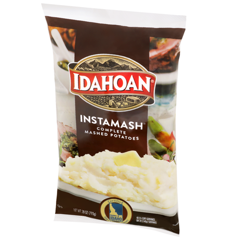 Idahoan Seasoned Instamash Mashed Potato Flakes, 28 Ounce -- 12 per case.