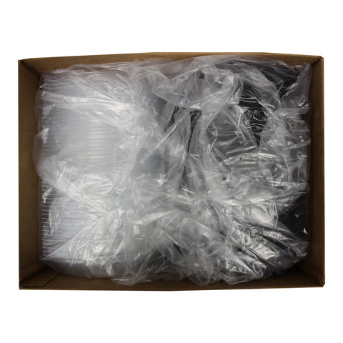 Container Square Black Base Hinged W/ Clear Lid 38.9 Oz