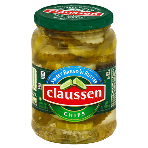 Pickle Bread & Butter Chip Glass Jar Refrigerated