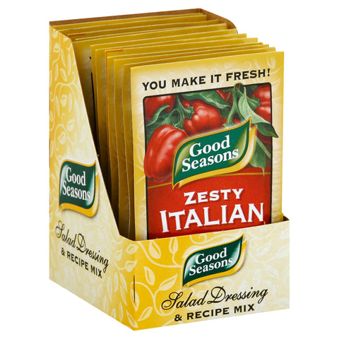 Good Seasons Zesty Italian Dressing Mixed, 0.6 Ounce -- 24 Case
