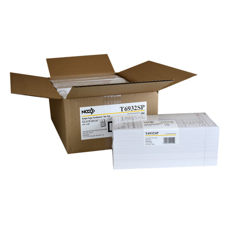 National Checking Company Guest Check Board - 1 Part Tan, 15 Line, 5 x 9 inch -- 2000 per case.