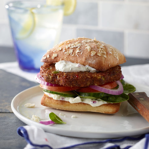 Veggie Burger Rosted Garlic And Quinoa