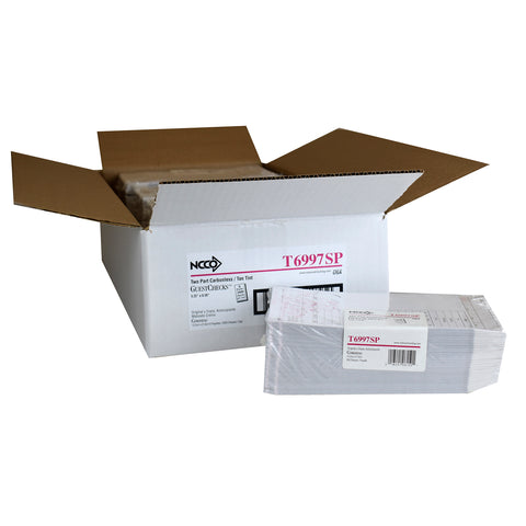 National Food Group GUEST CHECK LARGE-WIDE TWO-PART CARBONLESS TAN 5.25X8.5