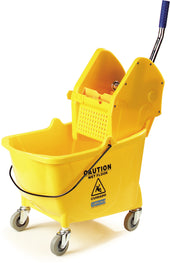 Flo-Pac® BUCKET MOP COMMERCIAL W/ DOWN-PRESS WRINGER YELLOW 35 QT