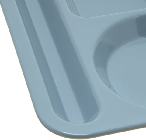 Carlisle TRAY SERVING LEFT-HAND HEAVY WEIGHT 6-COMPARTMENT SLATE BLUE 10X14