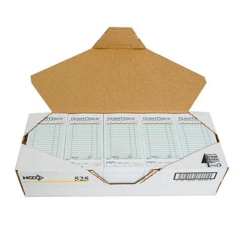 Guestcheck Board - 1Part, Green, 18 Line,3.5 X 6.75 Inch, 50 Checks Per Book -- 2500 Per Case.