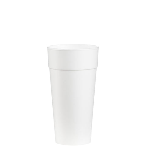 Container Foam White Food Squat 8 Oz