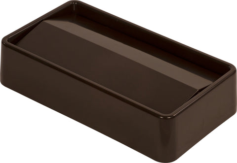Carlisle CONTAINER WASTE TRIMLINE™ RECTANGLE SWING TOP DARK BROWN 15&23 GAL