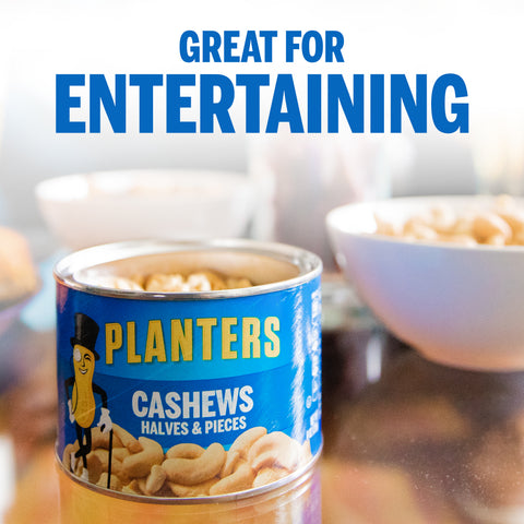 Planters Halves and Pieces Cashew Nut, 8 Ounce -- 12 per case.