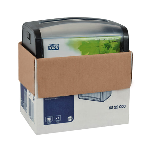 Essity Tork Xpressnap Plastic Black Tabletop Napkin Dispenser -- 4 per case