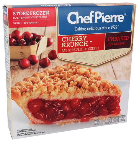 Chef Pierre PIE CHERRY KRUNCH FRUIT TRADITIONAL UNBAKED 10
