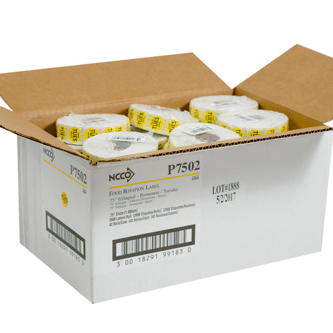 DateIt™ LABEL PERMANENT CIRCLE YELLOW TUESDAY .75
