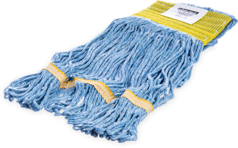 Flo-Pac® MOP SMALL LOOPED-END W/ YELLOW BAND BLUE