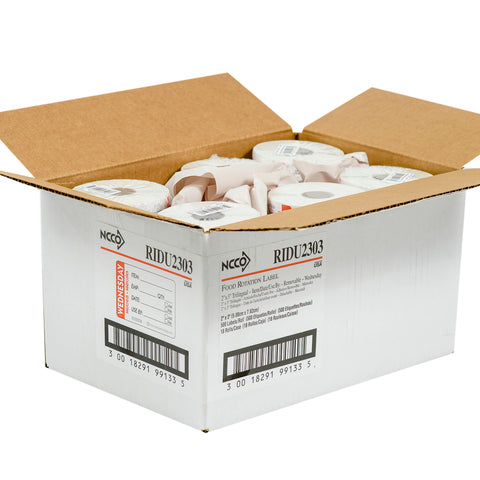 DateIt™ LABEL ITEM/DATE/USE BY REMOVABLE RED WEDNESDAY 2X3