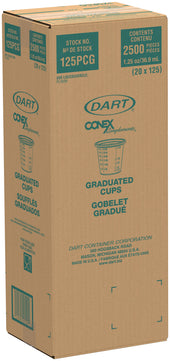 Cup Polypropylene Portion Container Graduated Contact Clear 1.25 Oz