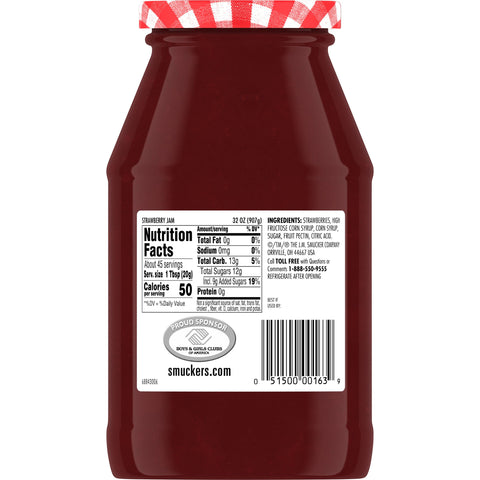 Jam Strawberry Glass Jar