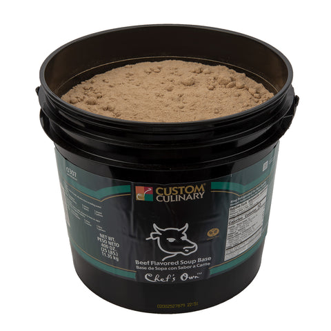 Custom Foods Base Beef Flavored Granules Green 25 Pound