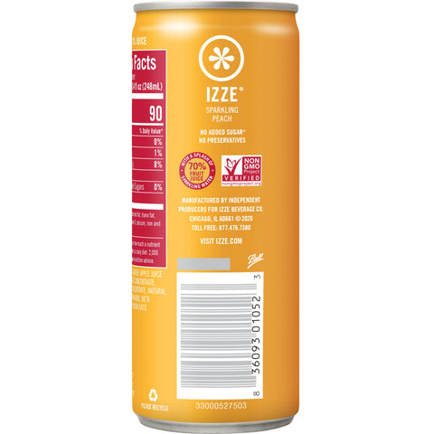 Izze JUICE SPARKLING PEACH CAN