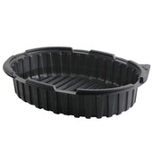 Container Plastic Polypropylene Black 1 Compartment Oval 11