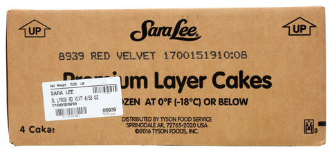 Sara Lee Red Velvet Layer Cake, 53 Ounce -- 4 per case.