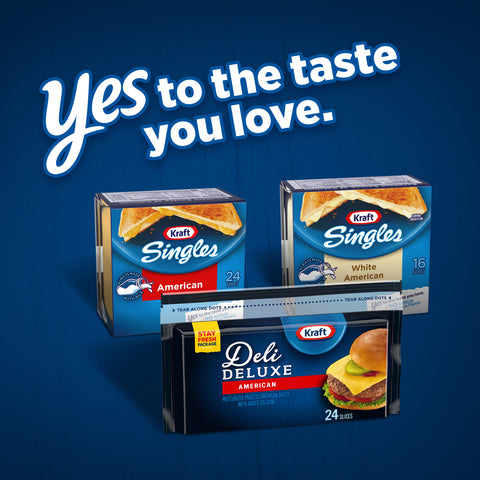 Kraft Deli Deluxe American Sliced Cheese, 16 Ounce -- 12 per case.
