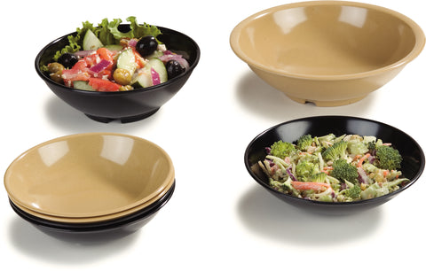 Carlisle BOWL SALAD MELAMINE BLACK 8 OZ