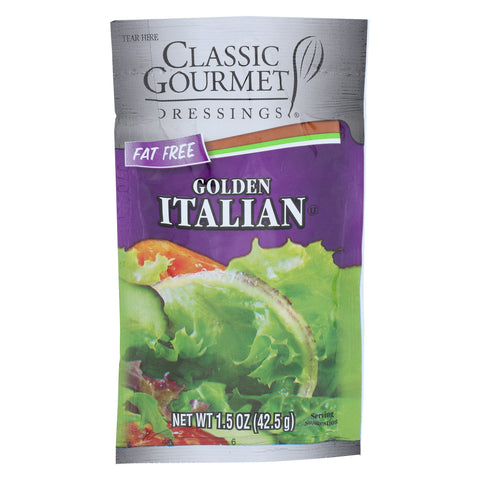Classic Gourmet Fat Free Italian Golden Dressing, 1.5 Ounce Pouch -- 60 per case.