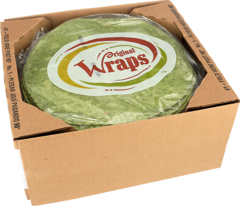 Tortilla Wrap Flour Spinach Flavored 12