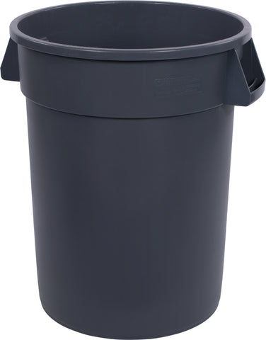 Carlisle CONTAINER WASTE BRONCO™ ROUND TRASH CONTAINER GREY 32 GAL