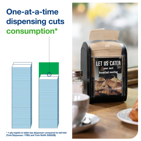 Tork Xpressnap Fit Natural 2 Ply Interfold Dispenser Paper Napkin, 6.5 x 8.39 inch - 120 per pack -- 36 Packs per case